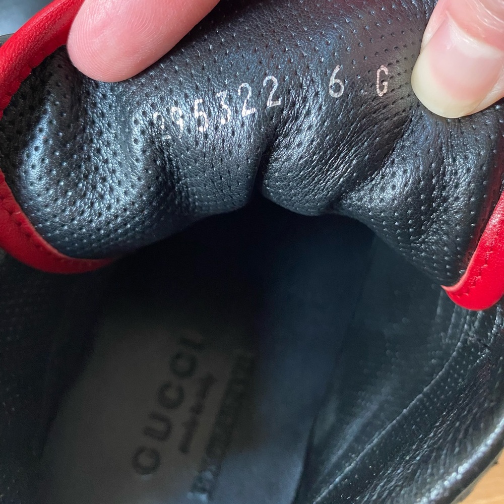 Gucci Snake Skin Cobra Coda Hightop Double GG Red Bottom Sneakers Unisex 6.5/8 - Picture 11 of 13